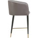 Asher 37.75 inch Flint Grey / Napa Taupe Counter Stool